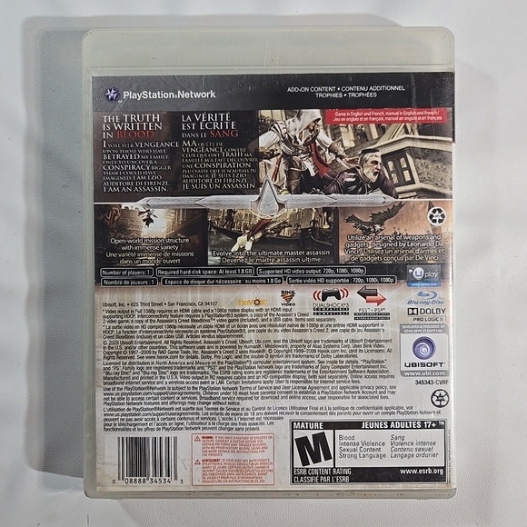 Sony Assassin's Creed II for PS3 - Red and White - Picture 8 of 9